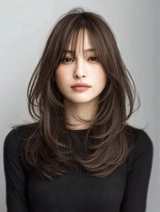 ロング 絶対綺麗な暖色カラー 🎯あります✨増渕✨のヘアスタイル