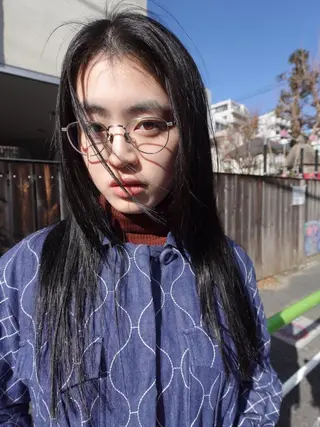 ミディアム カラー パーマ CEINE PATHのヘアスタイル