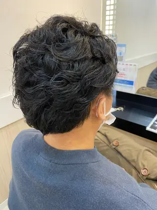 ショート パーマ ゆめ ベージュカラーのヘアスタイル