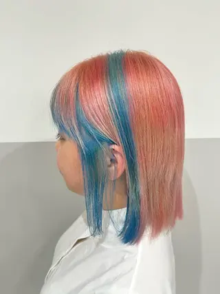 カラー 海外カラー白髪ぼかし ティファニーサユリのヘアスタイル