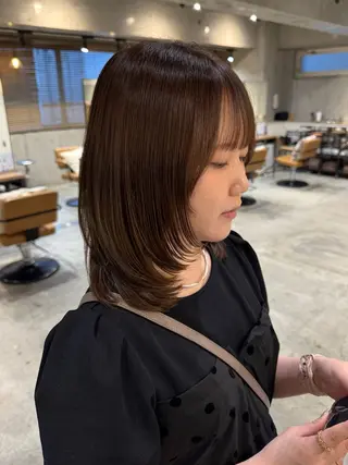 ミディアム 🤍himari🤍 レイヤー×艶髪特化のヘアスタイル