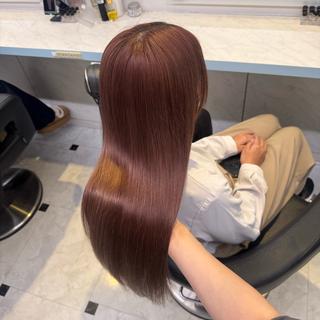 セミロング カラー 暖色🩷透明感カラー ♡Maika♡のヘアスタイル