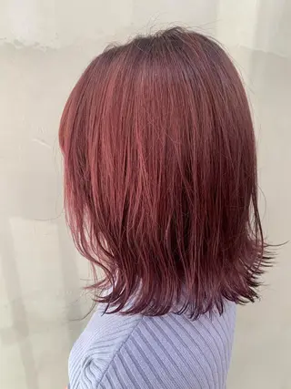 ミディアム カラー 堤 麻衣子のヘアスタイル