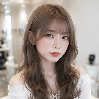 ロング 縮毛矯正/レイヤー/ 前髪カット/おばかんのヘアスタイル