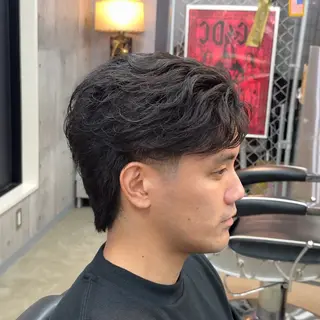 ショート パーマ ヘアアレンジ メンズ MENIN メンズ サロン 望月 涼太のヘアスタイル