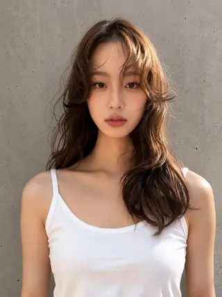 セミロング カラー ウルフカット 811 大阪梅田 ウルフのヘアスタイル