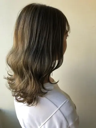 ミディアム カラー ヘアアレンジ 🌻韓国風ヘア🌻 ✨🌷ナナコ🌷のヘアスタイル