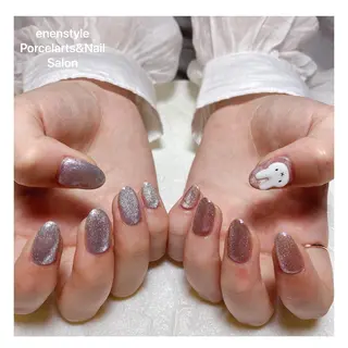 ミディアム ネイル 🐾enen style 🐾のネイルデザイン