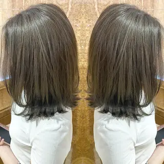 ミディアム カラー ヘアアレンジ ネイル マツエク・マツパ 夜23時まで予約🉑 reverieあきらのヘアスタイル