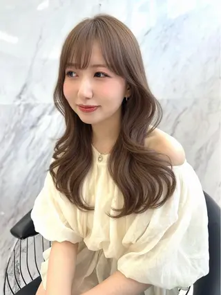 ロング カラー NANO／ ハイトーンレイヤーのヘアスタイル
