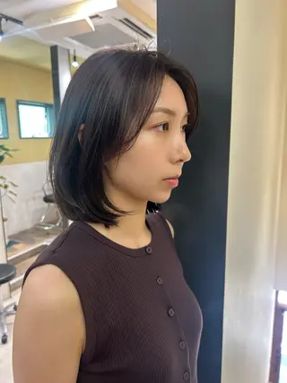ミディアム カラー hub hair レイヤー/透明感のヘアスタイル