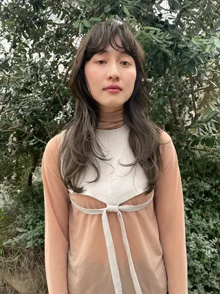 セミロング カラー ヘアアレンジ 佐伯 和佳のヘアスタイル