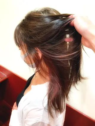 ロング カラー ツヤツヤ縮毛矯正 /美髪カラー 小山のヘアスタイル