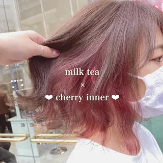 ミディアム カラー ヘアアレンジ メンズ キッズ お悩み解決美容師 💐AMIのヘアスタイル