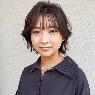 ショート カラー 韓国風レイヤーカット 上手く丁寧早い/マツのヘアスタイル