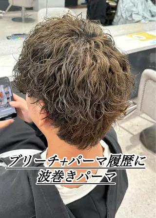 パーマ メンズ 京都河原町 メンズパーマ助川龍哉のヘアスタイル