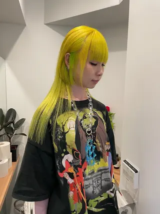ロング カラー ボブ/レイヤーカット 縮毛矯正/コウキ新宿のヘアスタイル