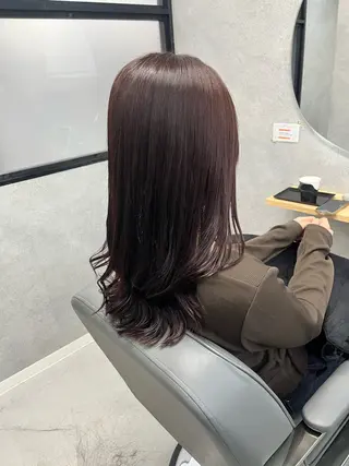 セミロング カラー sayaka 透明感カラーのヘアスタイル