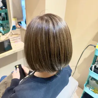 ショート 髪質改善個室サロン' 白髪ぼかし・縮毛矯正のヘアスタイル