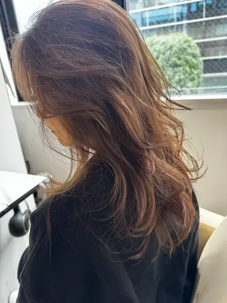 ロング カラー 夜23時まで予約🉑 reverieあきらのヘアスタイル