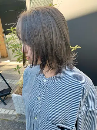 ミディアム カラー チバ タクミのヘアスタイル
