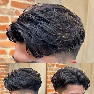 ショート パーマ メンズ トミモト アユムのヘアスタイル