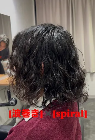 ミディアム パーマ メンズ 河合 倖宏のヘアスタイル