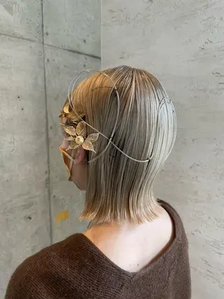 ミディアム ヘアアレンジ はやしほのか| マンツーマン美容師のヘアスタイル