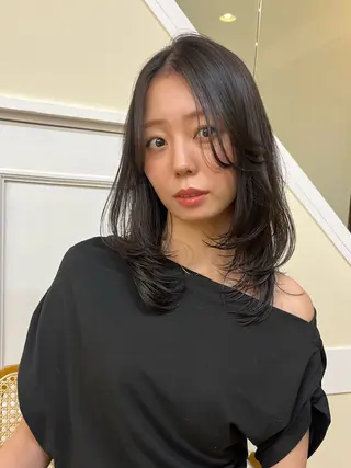 セミロング カラー Nidee 🎀 ayanoのヘアスタイル