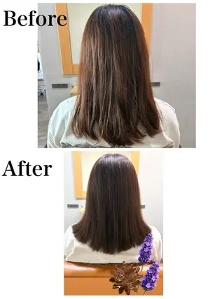 ミディアム カラー お褒めの口コミ多数✨ 美髪カラー/浦本冴絵のヘアスタイル