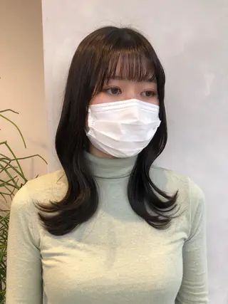 セミロング ❤︎︎韓国ヘア❤︎︎ 𝑺𝒉𝒊𝒉𝒐のヘアスタイル