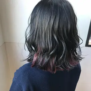 ミディアム カラー Oopsレイヤー 加藤澄都のヘアスタイル