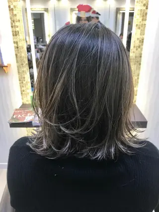 ミディアム 髪質改善縮毛矯正/暖 色カラー/ウエダカナのヘアスタイル