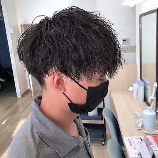 メンズ メンズパーマ波巻き 🌳大森悠登🌳のヘアスタイル