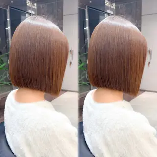 ミディアム 🪼ai🪼 縮毛矯正、ボブのヘアスタイル