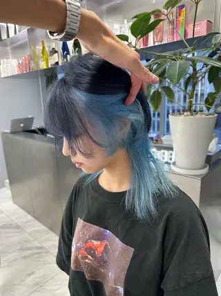 ミディアム カラー 新宿ブリーチ カラー美容師YUGOのヘアスタイル