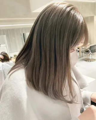 ロング カラー オリーブ透明感カラー 表参道/MIKUのヘアスタイル