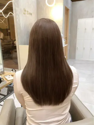 セミロング カラー ヘアアレンジ 赤み消し🫧韓国ヘア 🫧藤岡誠也のヘアスタイル