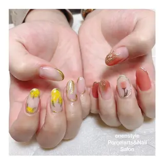 ミディアム ネイル 🐾enen style 🐾のネイルデザイン