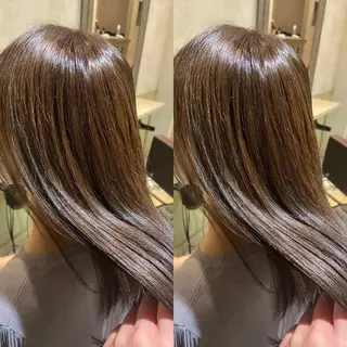 セミロング カラー 今話題の艶髪矯正 美艶カラー/FUKAのヘアスタイル