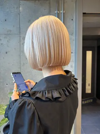 ショート カラー 朝が楽になるパーマ /ミリヤのヘアスタイル