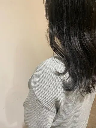 セミロング カラー BLOCK hair makeのヘアスタイル