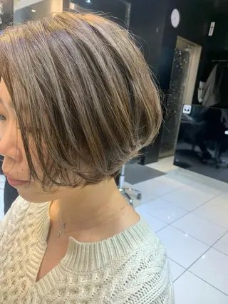 ショート カラー パーマ ヘアアレンジ Bianca 代表 硲 貴亮【東武練馬】のヘアスタイル