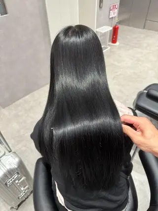 ロング カラー パーマ ヘアアレンジ 縮毛矯正/髪質改善/ ブリーチ毛/木元渓太のヘアスタイル