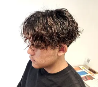 ショート パーマ カラー メンズ 【イケメン風パーマ】 SHOFYのヘアスタイル