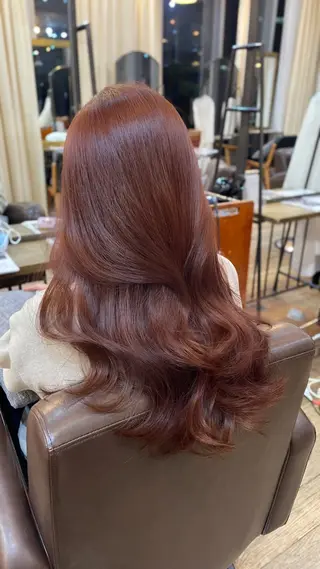 ロング kahona/パーマ /ブリーチ銀座のヘアスタイル