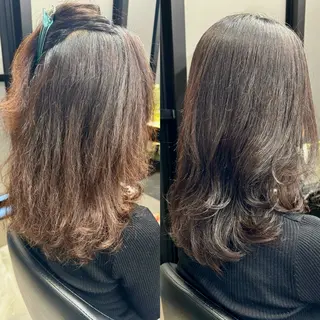 セミロング 癖毛女子が大変身✨ 美髪メイク美容師のヘアスタイル