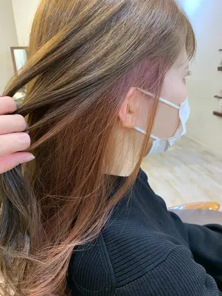 ロング カラー 藤間 帆乃夏（とうまほのかのヘアスタイル