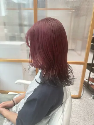 ミディアム 縮毛矯正💎髪質改善 レイヤー✨山内健太郎のヘアスタイル