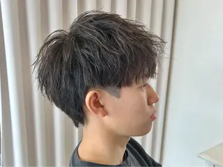 ショート センターパート 韓国ヘア・綾也のヘアスタイル